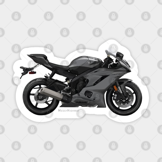 Yamaha R6 19 gray, s Sticker by MessyHighway